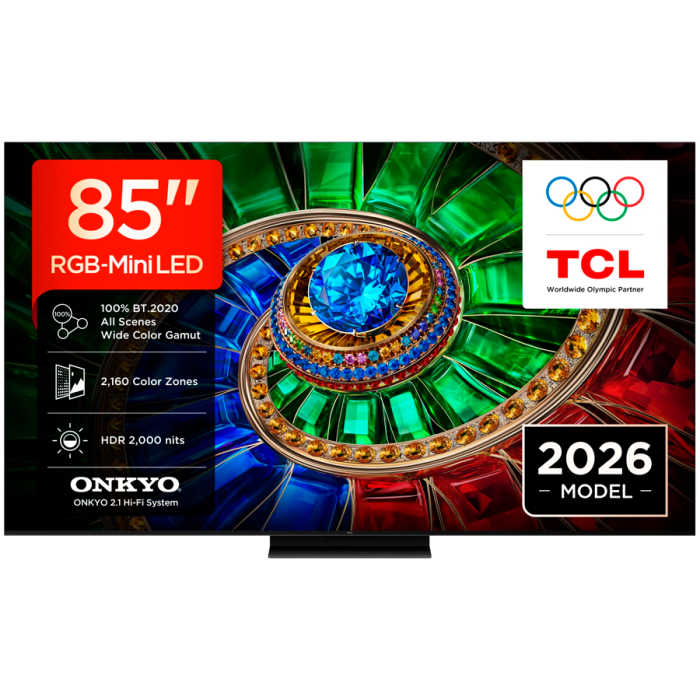 TCL 85RM7L 85'' Commercial Display 16/7 Operation Built-in 2.4/5GHz Wi-Fi, MIMO DVB-C Pan EU